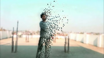Disintegration effect with best video making app kinemaster