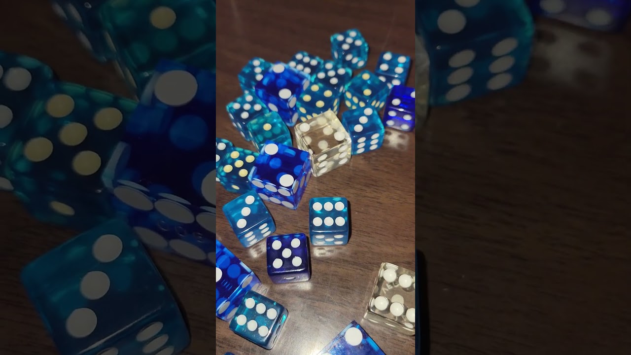 gorgeous blue dice 