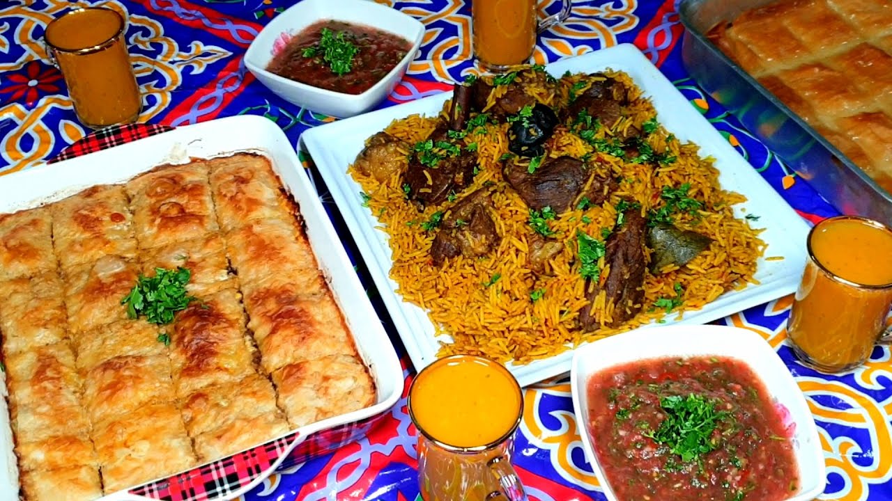 رغم تعبى عملت ليهم أحلى أكل كبسة باللحم تحفة وسفرة شهية وكمان مانستش الحلو