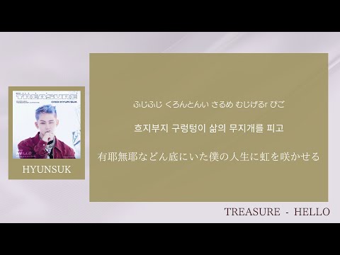 TREASURE - HELLO  ｢もう十分だ、ひとりにはなりたくない｣【和訳/歌割り/カナルビ/日本語/パート分け】
