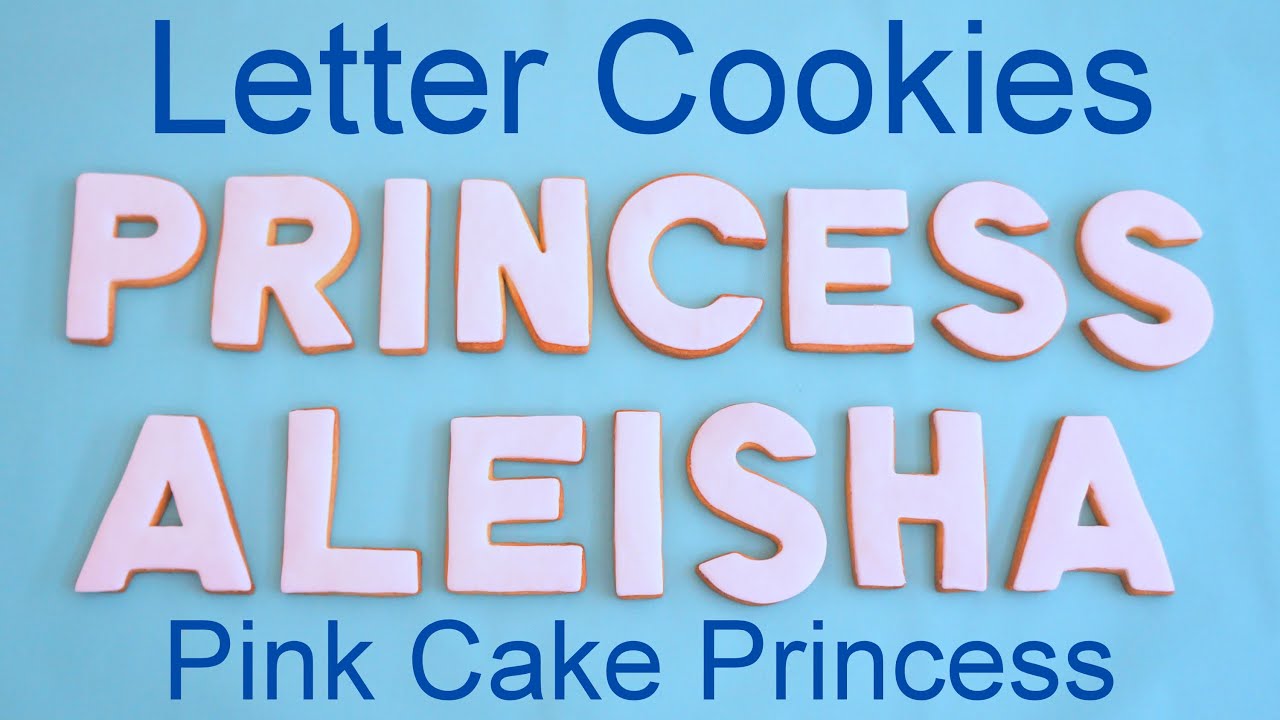 Cookie Letters for a Frozen Cake Table - how to by Pink Cake Princess
