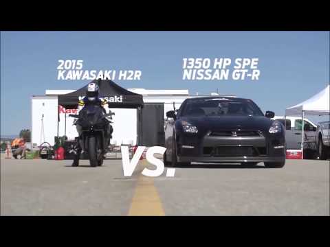 أسرع دراجة نارية ضد أسرع سيارة بالعالم من الذى سيفوز بالسباق شاهد الان