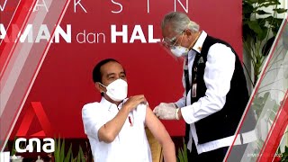 Indonesian President Joko Widodo receives Sinovac COVID-19 vaccine