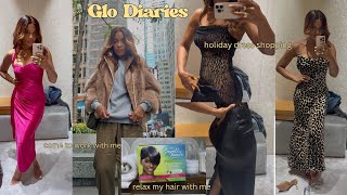 Download Lagu Holiday luxury dress shopping + work  days +  how I relax and color my hair #Glodiaries MP3