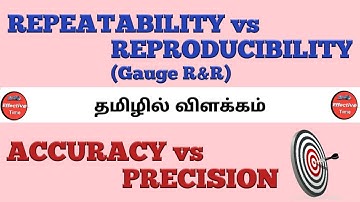 Repeatability and Reproducibility | Accuracy and Precision | Measurement System Analysis in Tamil