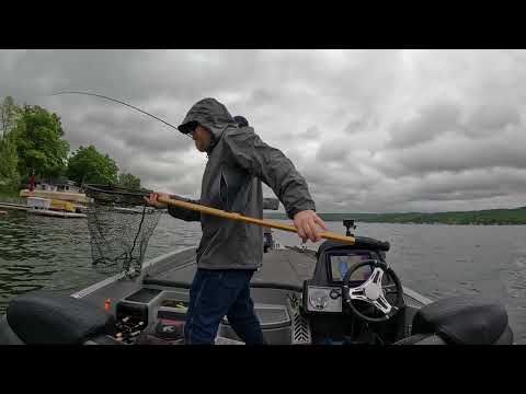 Conesus Lake New York bass fishing 5/28/2026. Mike Woelfle and Mark Volpe