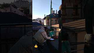 Painting On The Roof. Piazza Square, Batumi