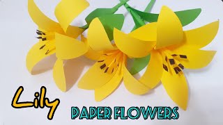 DIY Lily paper flowers/ How to make lily paper flowers