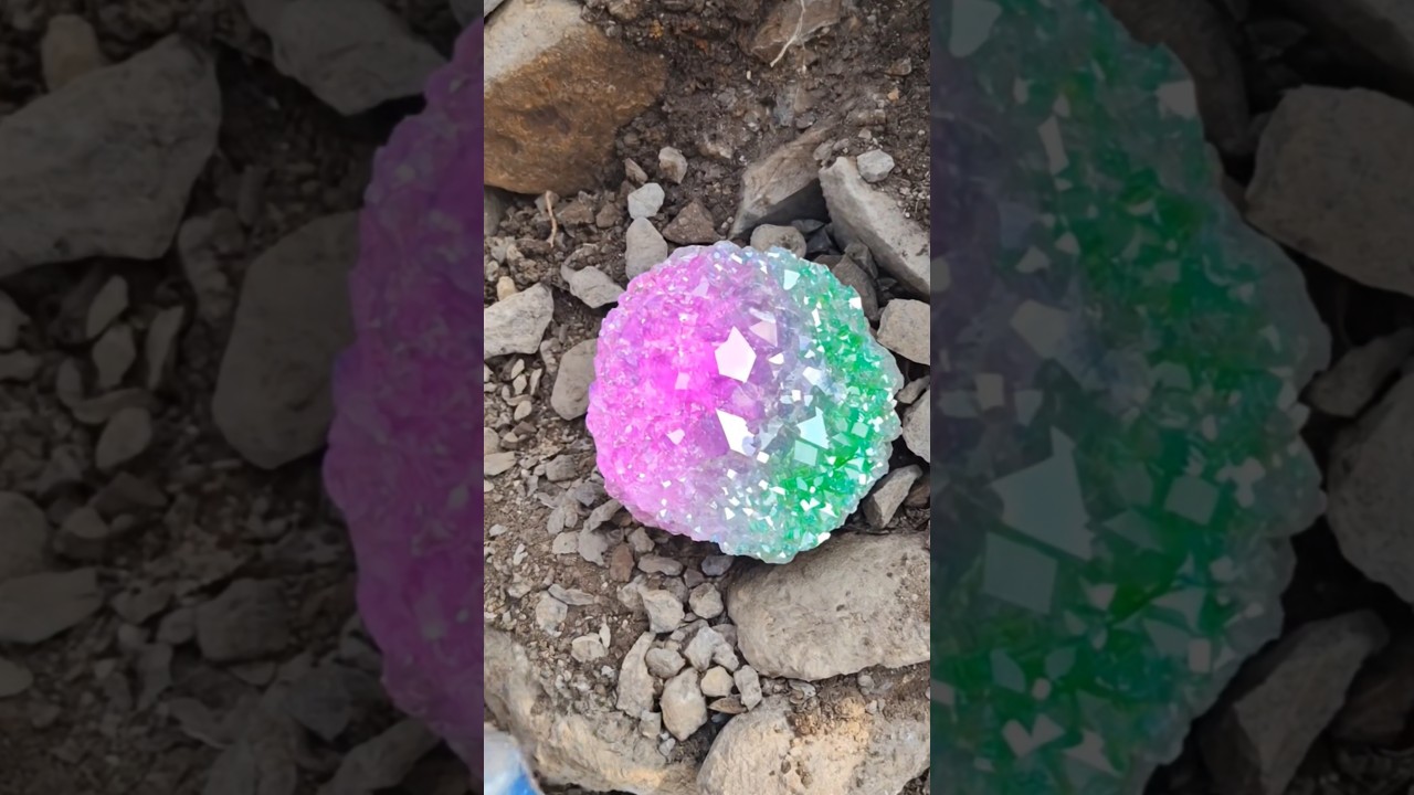 Bay Diamond Hunter Finds Watermelon Quartz Crystal 💎 Rare Crystal Discovery!