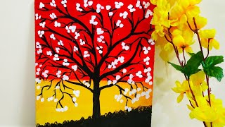How to Paint a Cute Tree Step by Step For Kids Easy Acrylic Painting Tutorial Art Therapy