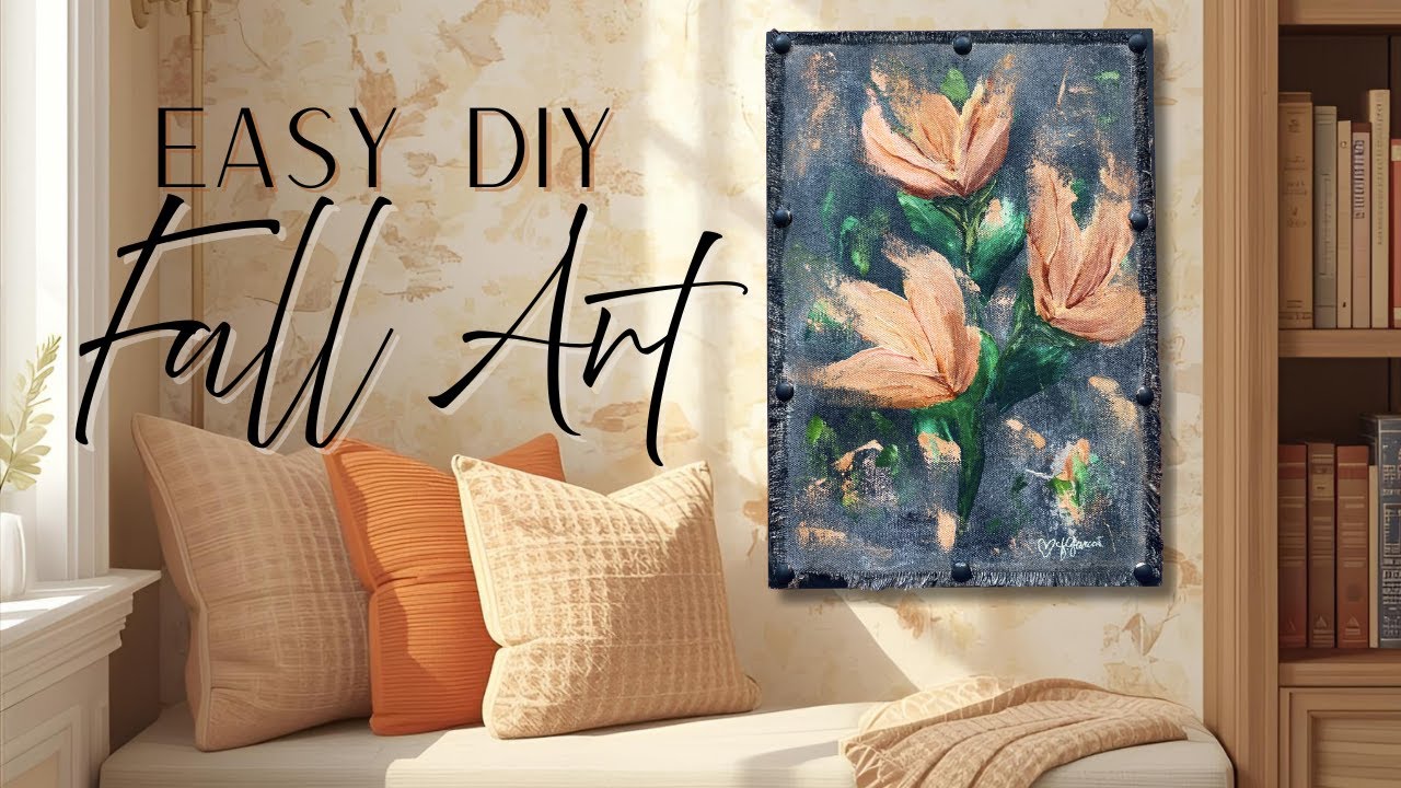 Autumn Floral Home Decor Fall Season Acrylic Painting