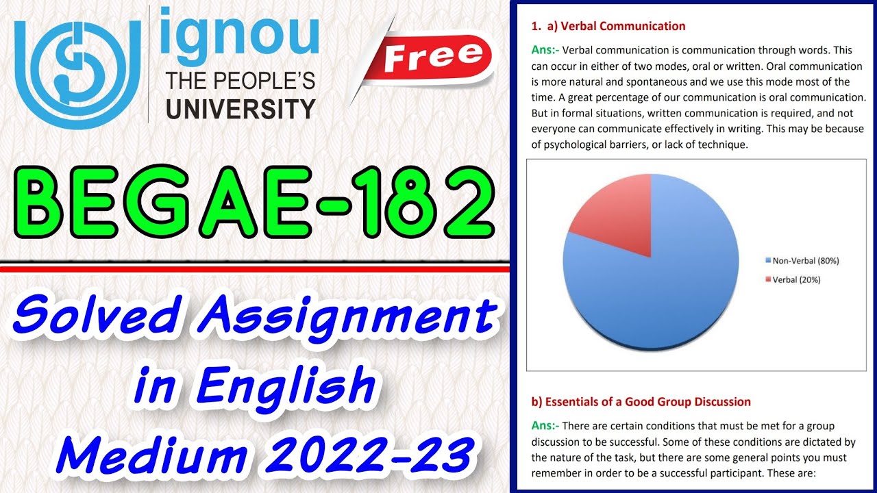 ignou begae 182 solved assignment 2022 23