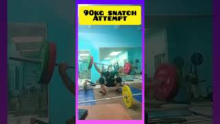 90kg Snatch fell on me 🏋️🏋️🔥🔥#injury #viral #shorts #weightlifting #gym