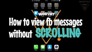 How to view messages without scrolling (fb messenger)