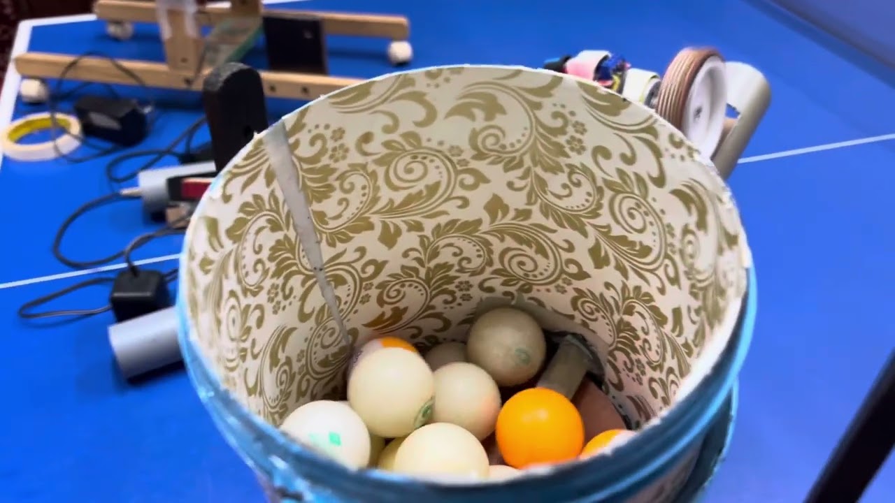 New version Self made Table Tennis Robot 