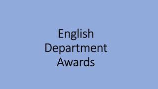 The Sixth Form College Colchester English Department Awards 2021