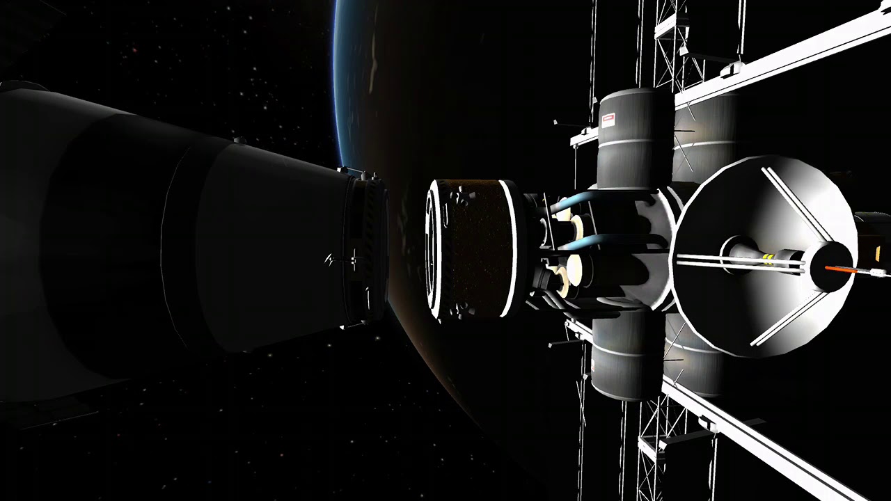 Large asteroid miner with massive solar array (part 2 - IKSP) - Duna colony project