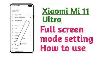Xiaomi Mi 11 Ultra , Full screen mode setting How to use
