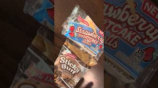 NEW Little Debbie Strawberry Shortcake and Cinnamon Buns! #littledebbie #strawberryshortcake #sticky