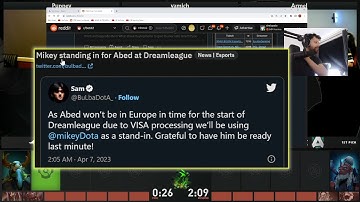 Mikey standing in for Abed at Million Dollar Dreamleague 19