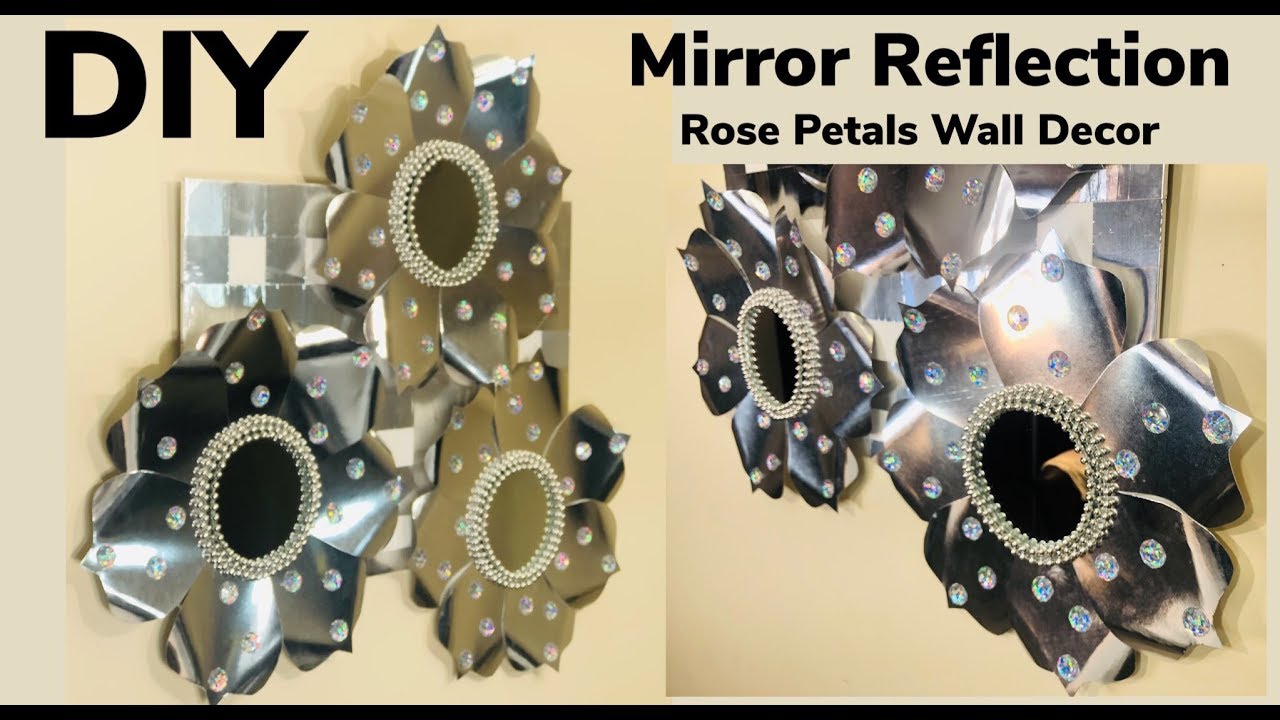 Dollar Tree DIY Mirror Reflection Rose Petals Wall Decor Inspired By