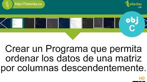 arrays + POO + Objective C (ordenar matriz por columnas descendentemente)