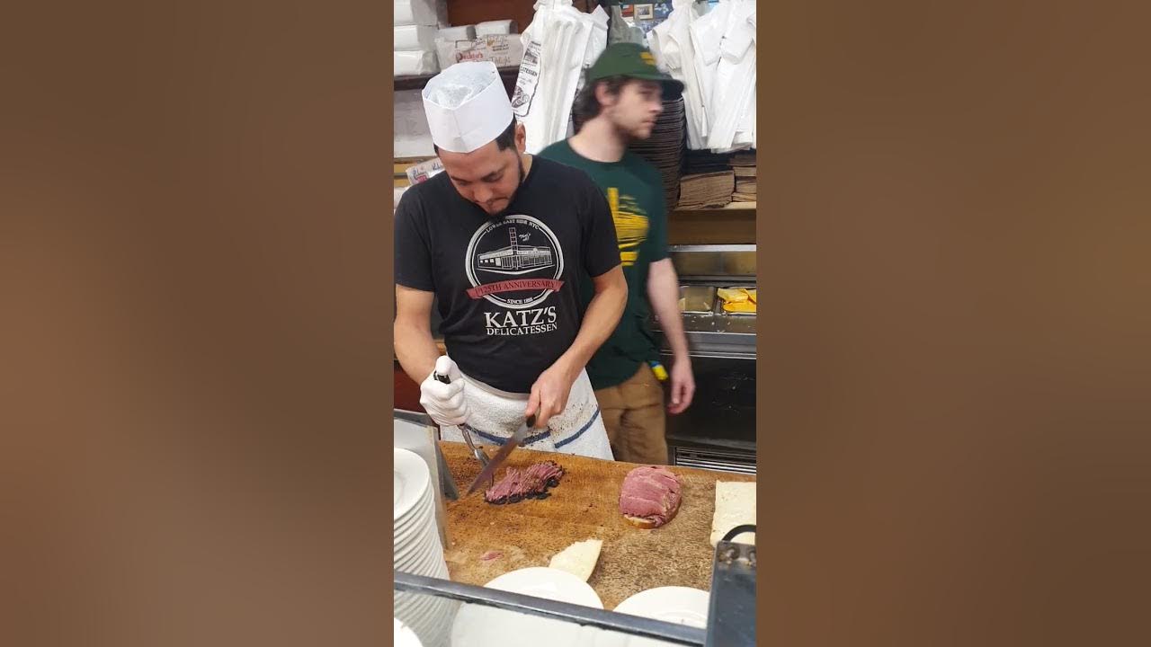 Katz's Delicatessen 🥪🍗Sandwich Beef Slicing Reuben and Pastrami