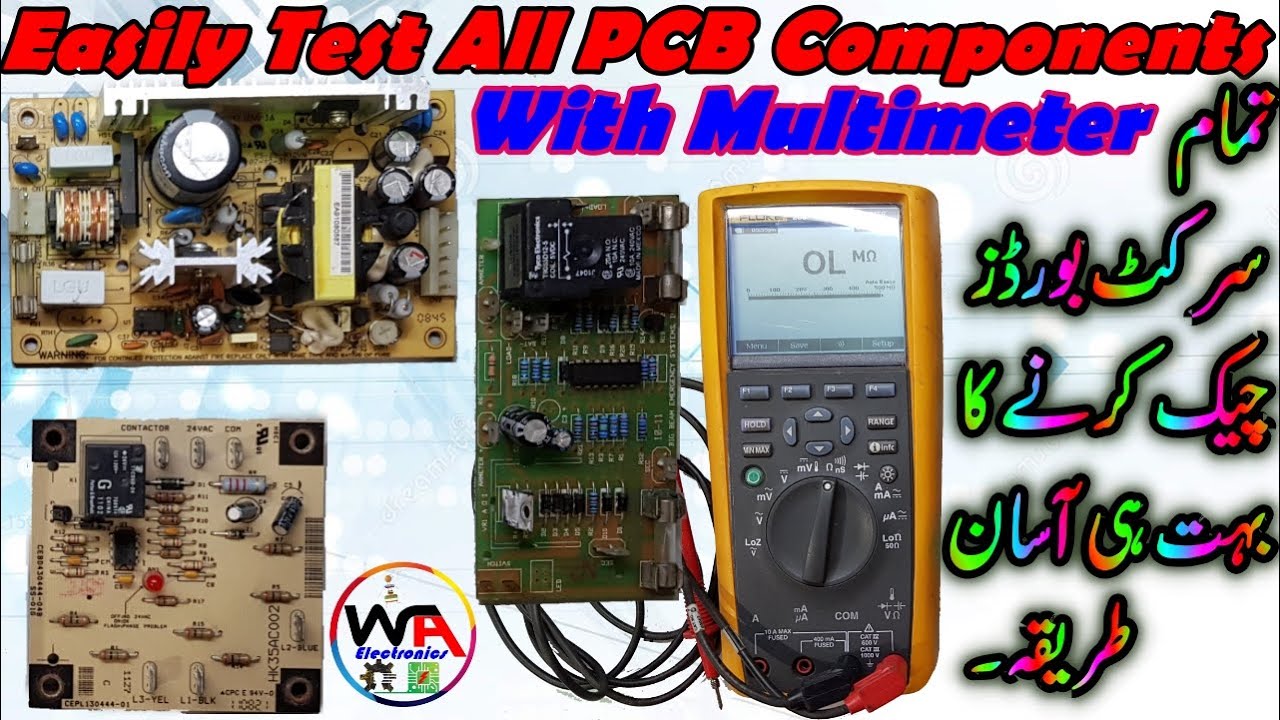 How to Test All Electronics Components On Board Using Multimeter | PCB ...