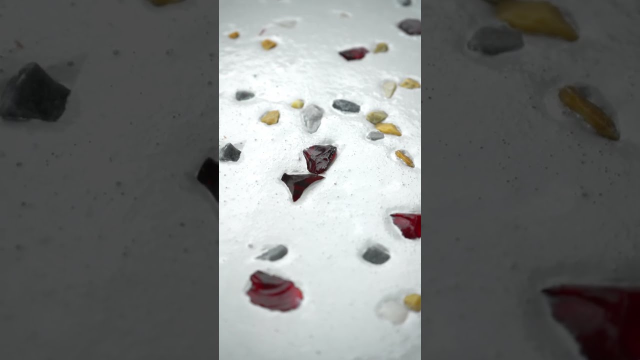 How It´s Made - Terrazzo with colourful glass aggregates. #satisfying #colour #tiles