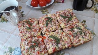 ГОРЯЧИЕ БУТЕРБРОДЫ КАК ПИЦЦА МИНИ ПИЦЦА БУТЕРБРОД ЛЕНИВАЯ ПИЦЦА