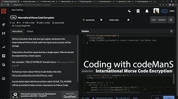 Codewars 7 kyu International Morse Code Encryption Javascript