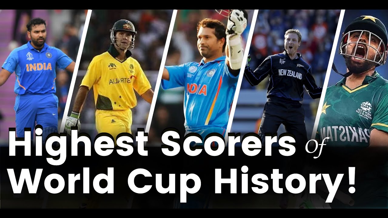 1975 to 2023 || Highest Scorers Of The ICC ODI World Cup History ...