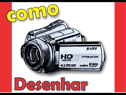 COMO DESENHAR UMA CÂMERA FOTOGRÁFICA - PASSO A PASSO CÂMERA CARICATURA DRAWING DESENHOS DRAWING