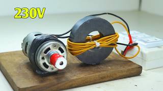 Create Self Running 230Volt Free Energy Generator With 775Motor And Big Magnet Electricity
