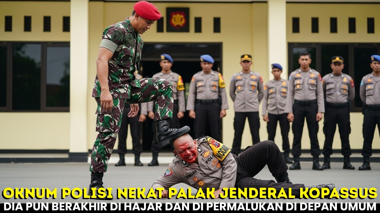 VIRAL‼️OKNUM POLISI SOK KERAS PALAK JENDERAL TNI !! NAMUN DIA BERAKHIR DIHAJAR HINGGA MENANGIS‼️