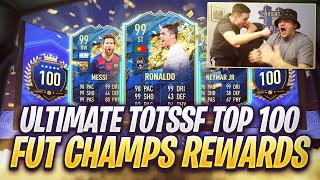 WE PACKED A 99!!! ULTIMATE TOTS TOP 100 FUT CHAMPIONS REWARDS FT. HASHTAG HARRY! FIFA 20