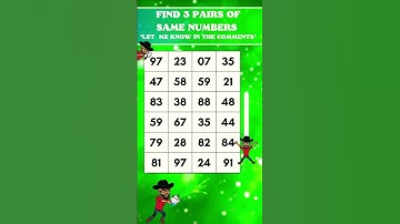 Spot the 3 Pairs Before Time Runs Out!