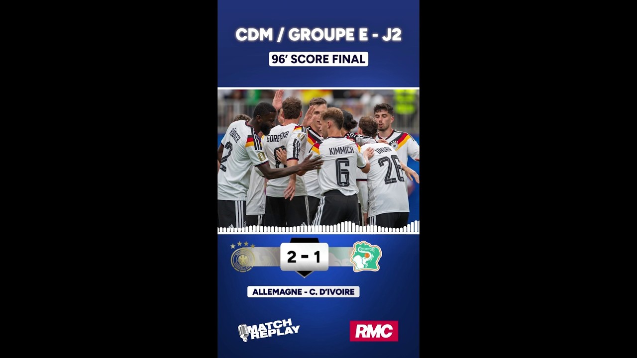 Allemagne 2-1 Côte d'Ivoire : la Mannschaft arrache la victoire, les comms RMC