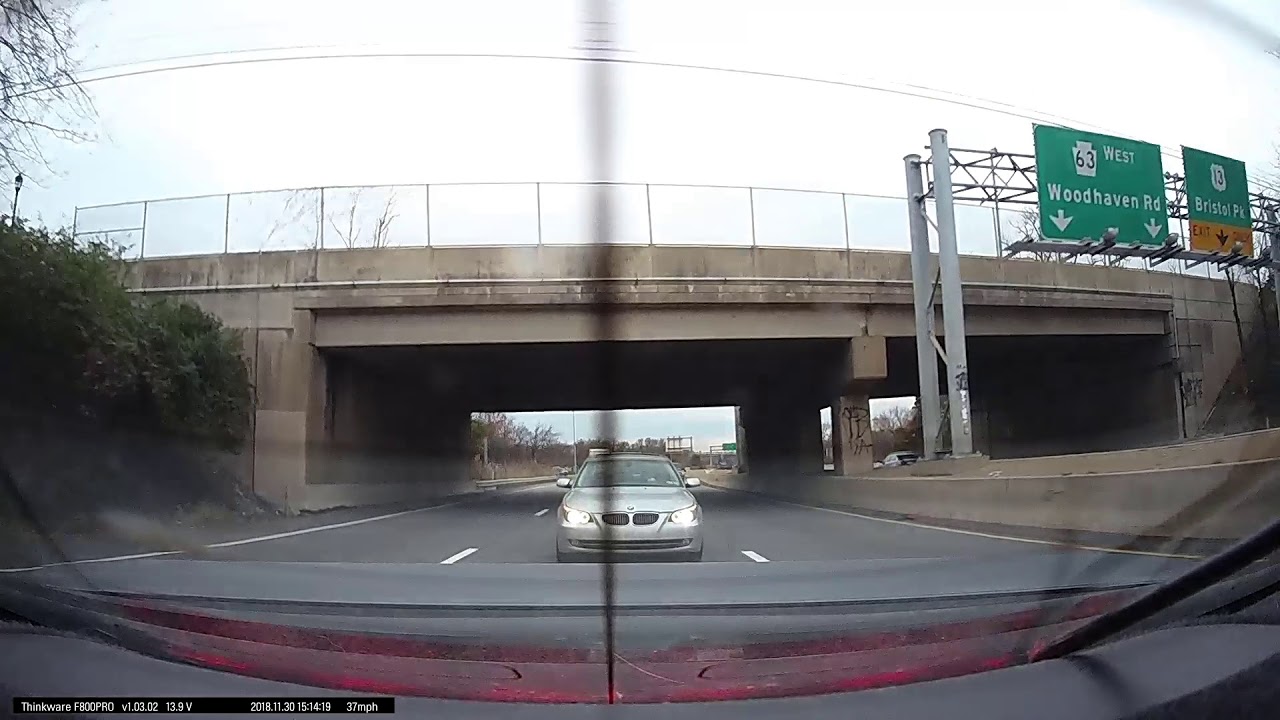 113018 Freeway Rear End Accident 4 Car Pile Up Woodhaven Rd PA Rte 63