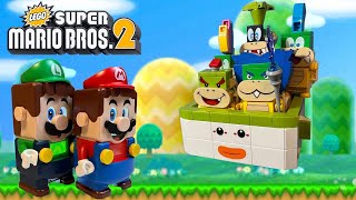 We made New Super Mario Bros 2 with Lego Mario characters - Comparison
