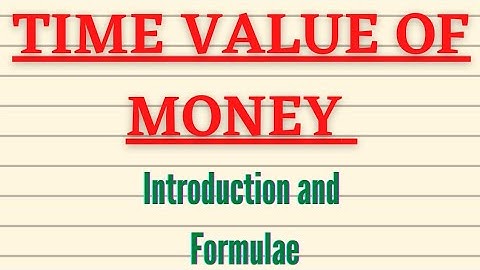 CA Foundation- Time Value of Money (All Formulae)