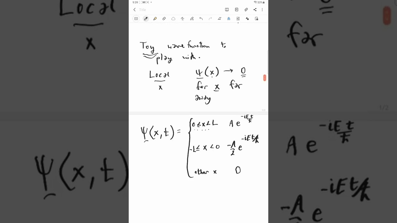Wave Functions, Normalization, Probability