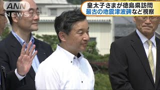 徳島県を日帰り訪問　皇太子さま地震津波碑を視察(18/06/28)
