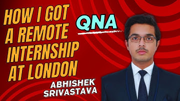 🔴 How did I get Remote Internship at LONDON | Abhishek Srivastava | LIVE at Senior DCD Discord