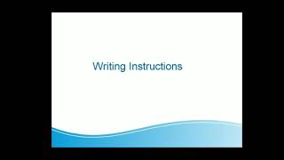 Technical Writing- Writing Instructions