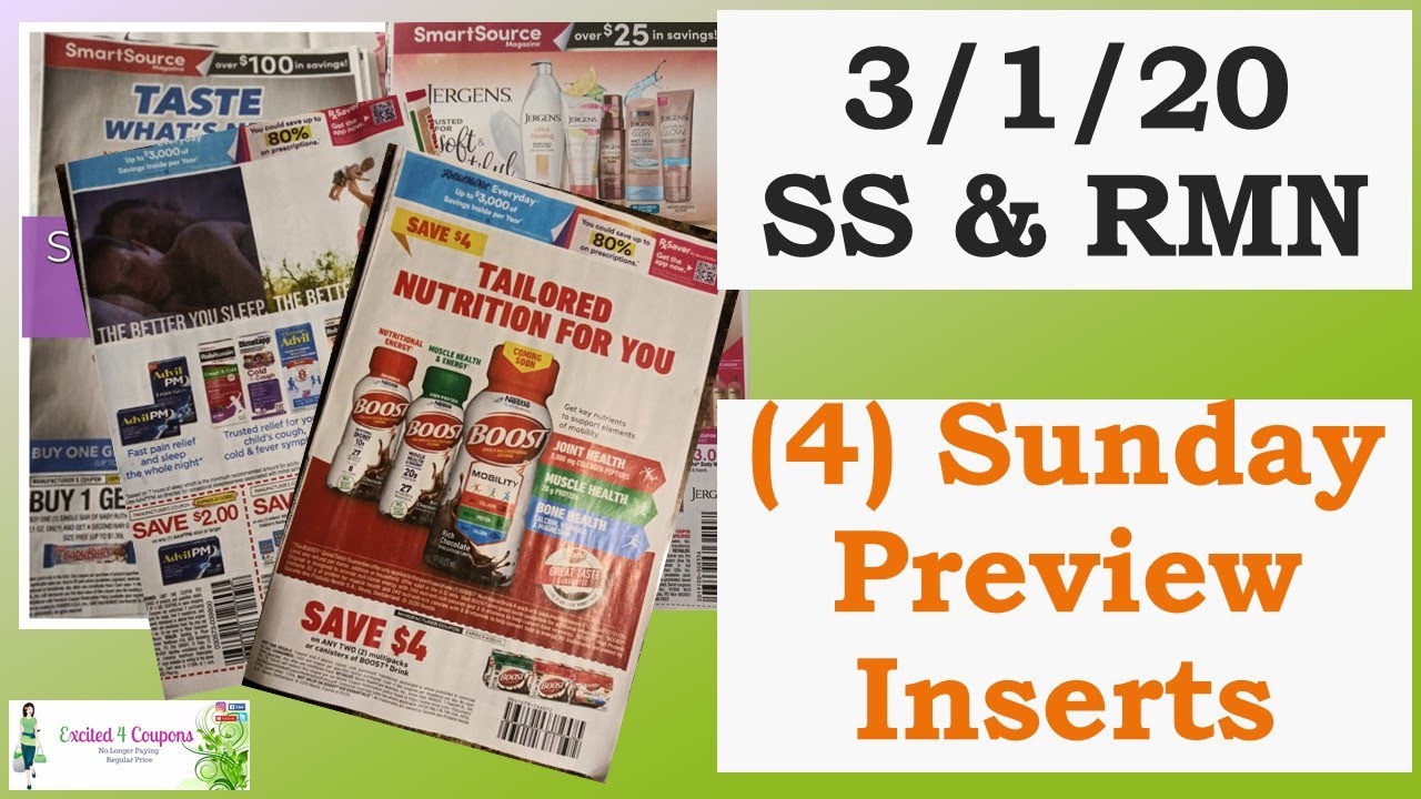 Sunday Insert Preview 3/1/20 (2 SS & 2 RMN) | 2020 Sunday Insert Sunday Insert Preview 3/1/20 (2 SS & 2 RMN) | 2020 Sunday Insert