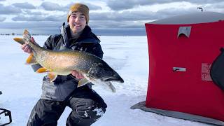 3 Days Ice Fishing a Frozen Oasis for MONSTER Lake Trout