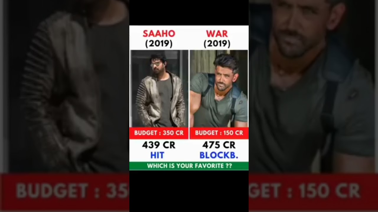 Saaho vs War movie comparison || box office collection 