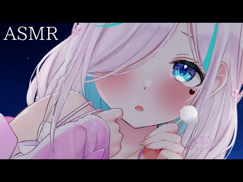 【ASMR】梵天ふわふわと耳ふー⯎両耳いっぱい。作業用、睡眠導入。Ear Cleaning.Ear Blowing.【#イル_フローラ/Vtuber】