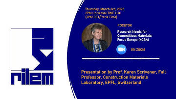 Research Needs for Cementitious Materials: Focus Europe by Prof. Karen Scrivener